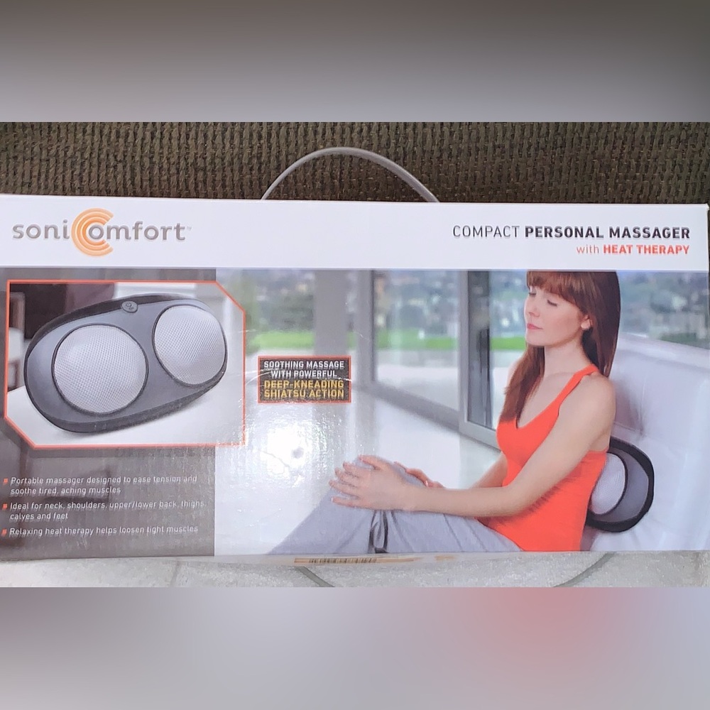 Soni Comfort Compact Personal Massager w/ Heat Therapy NIB